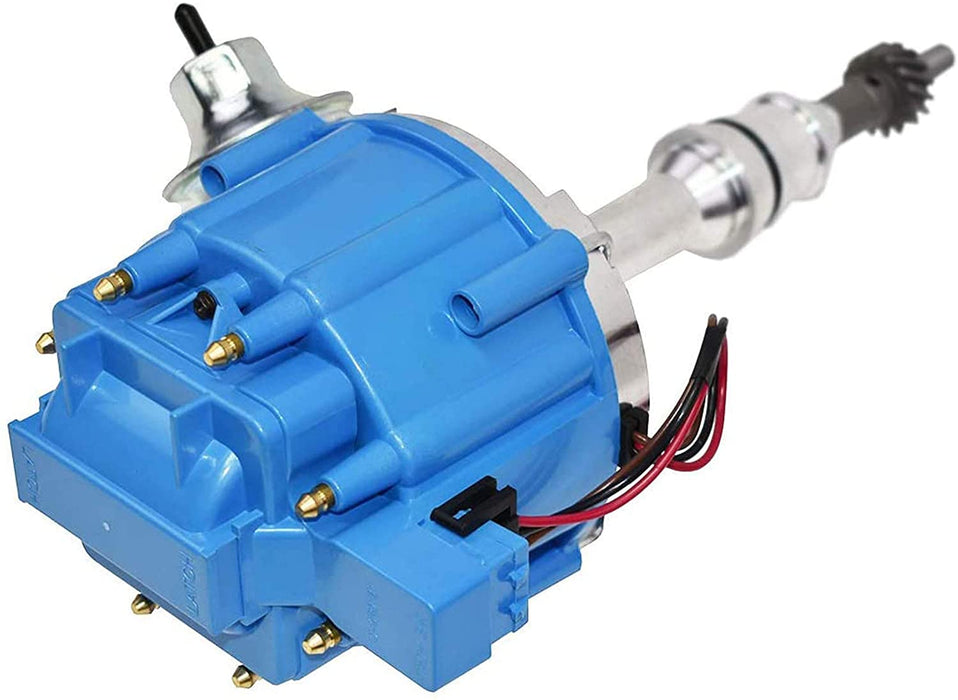 A-Team Performance SBF Ford Small Block 260 289 302 HEI Ignition Blue Cap Distributor w- 65K Coil - Southwest Performance Parts