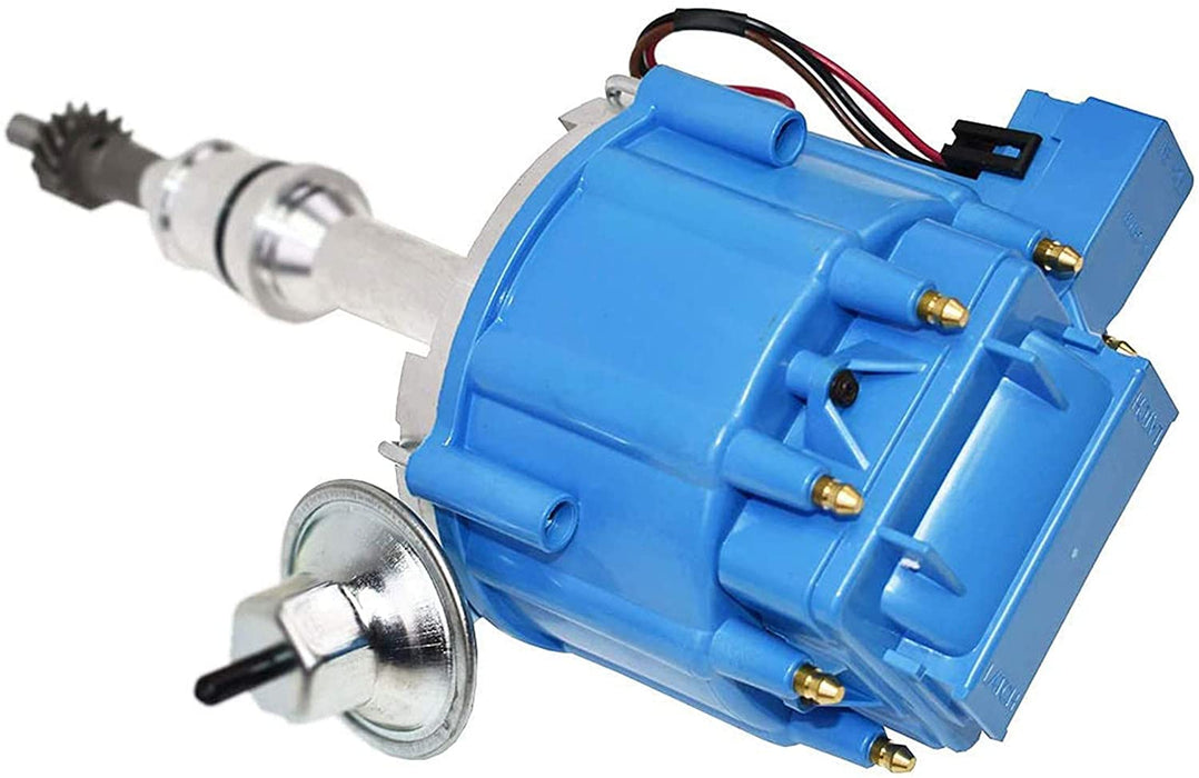 A-Team Performance SBF Ford Small Block 260 289 302 HEI Ignition Blue Cap Distributor w- 65K Coil - Southwest Performance Parts