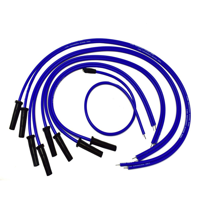 A-Team Performance Silicone High Performance Spark Plug Wire Set Universal Fit V8 V6 Plus Coil Wire for Buick Cadillac Chevy GMC Ford Mopar Oldsmobile Pontiac 9.5mm (Blue) - Southwest Performance Parts