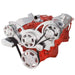 A-Team Performance Small Block Chevy SBC Serpentine Kit - with Chrome Alternator - Southwest Performance Parts
