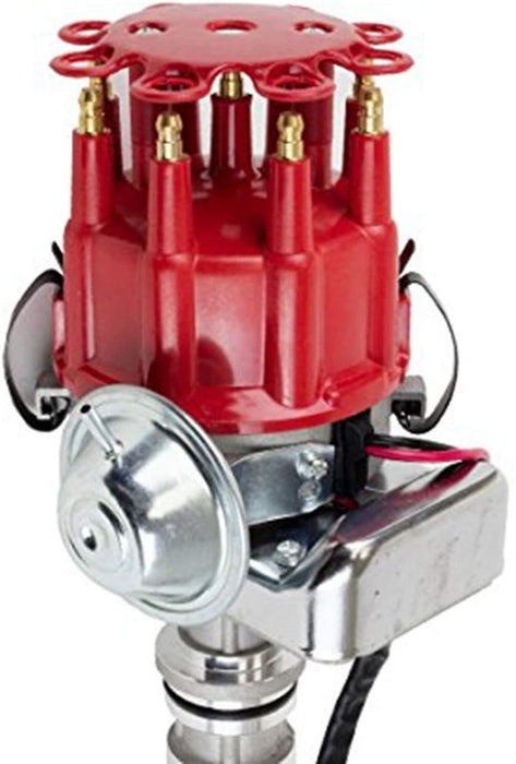 A-Team Performance Small Block Ford SBF Windsor V8 351W R2R Ready 2 Run Complete Distributor Two-Wire Installation Red Cap - Southwest Performance Parts