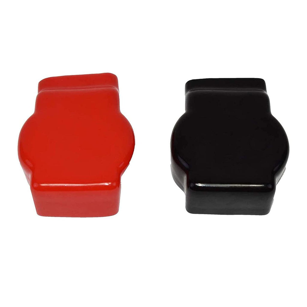 4PCS Car Battery Terminal Covers - Flame Retardant Rubber Protector Caps For Top Post Batteries, Red & Black