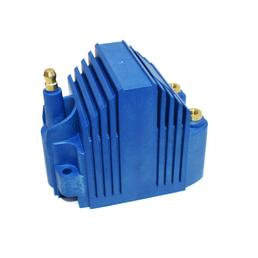 A-Team Performance Universal Ignition Coil, 40,000 Volt's Compact E-Core Coil Remote for High Performance Distributor Set Up's (Blue) - Southwest Performance Parts