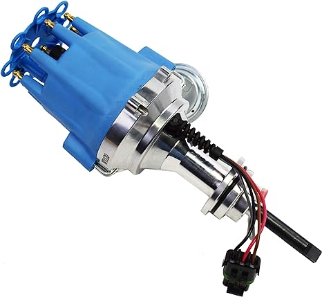 Pro Series Ready to Run R2R Distributor For Mopar Dodge Chrysler 273 318 340 360, V8 Engine, Blue Cap - Southwest Performance Parts