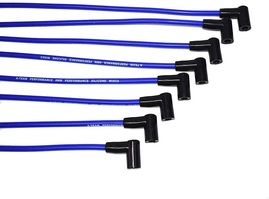 Ready 2 Run Distributor, 8.0mm Spark Plug Wires, 50k Volts E-Coil, and Coil Wire For Small Block Ford SBF 351W Two-Wire Installation Blue Cap - Southwest Performance Parts